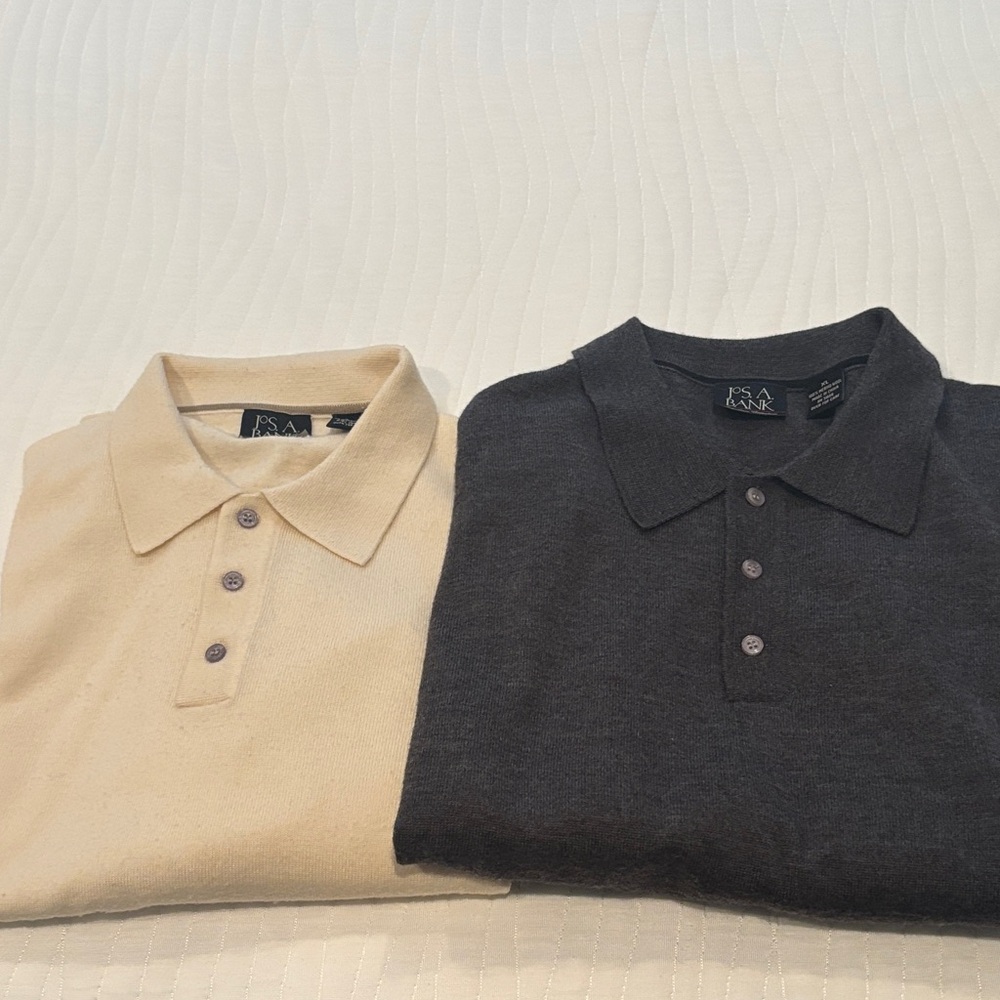 Jos. A. Bank Men’s Polo Pair - Beige and Black